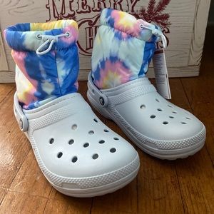 Womens Classic Lined Neo Puff Tie-dye Boot NWT